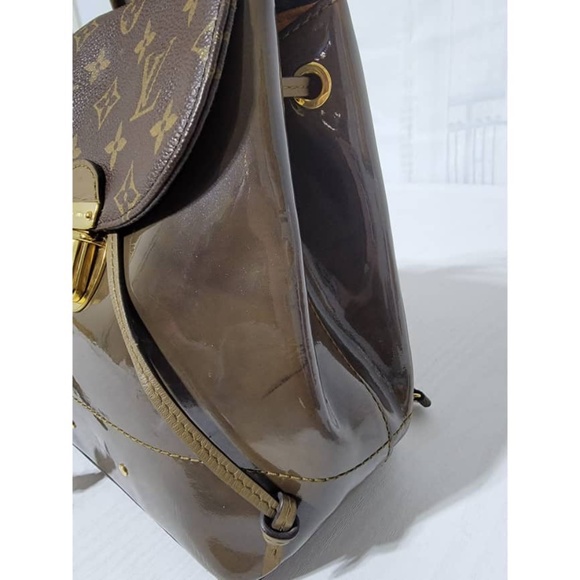 Authentic LOUIS VUITTON Monogram Coated Canvas And Vert Bronze Vernis Ho… - Picture 14 of 16